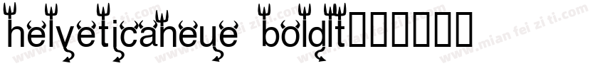 helveticaneue boldlt字体转换